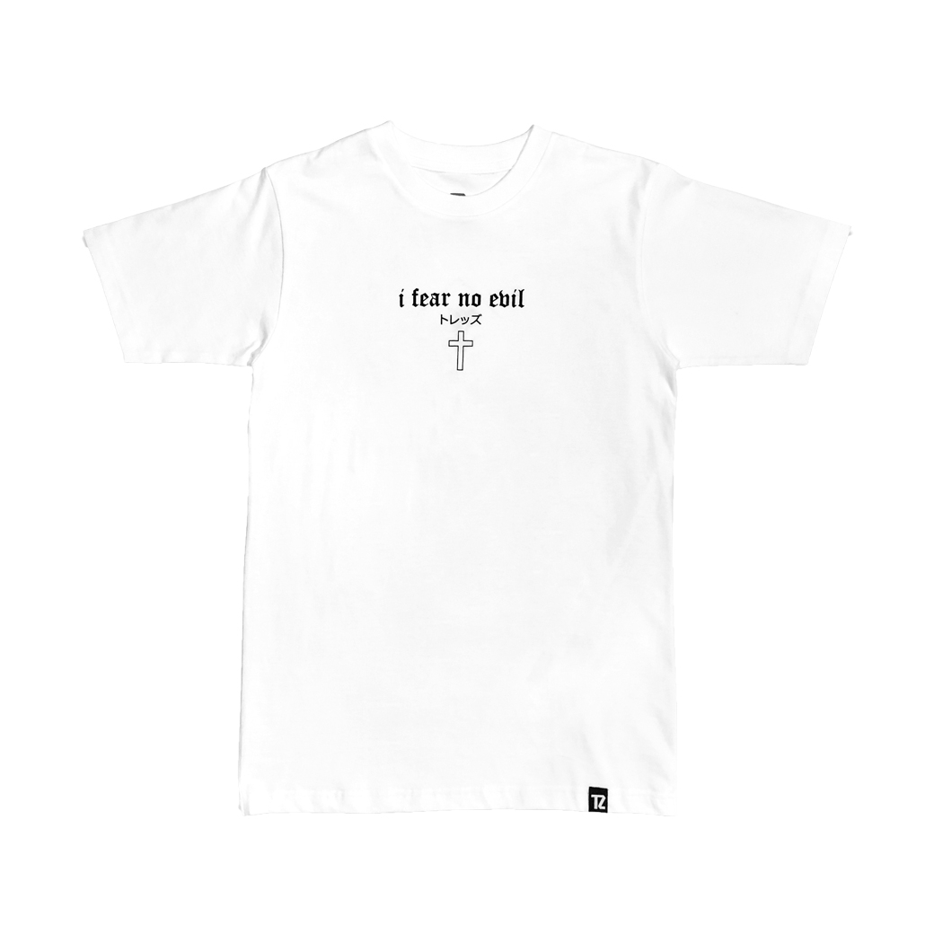 TZ WORLDWIDE I FEAR NO EVIL S/S TEE WHITE