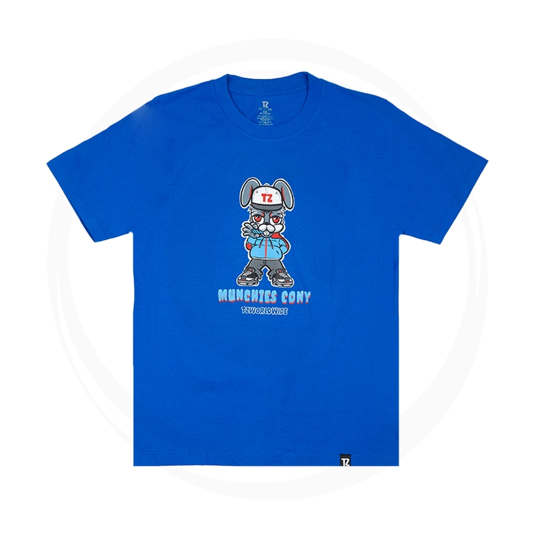 TZ WORLDWIDE MUNCHIES CONY T-SHIRT BLUE