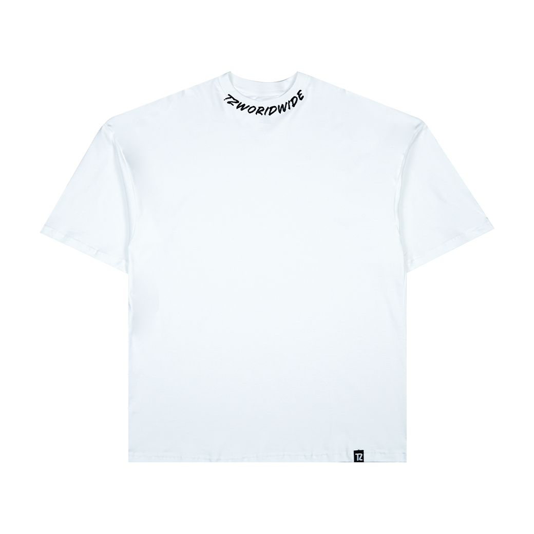 TZ WORLDWIDE NECKLINE SIGNATURE OVS T-SHIRT WHITE