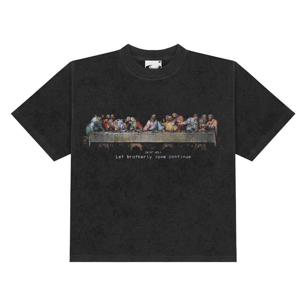 ULTIMATE.BKK THE LAST SAINT HOLY BOXY T-SHIRT FADE BLACK