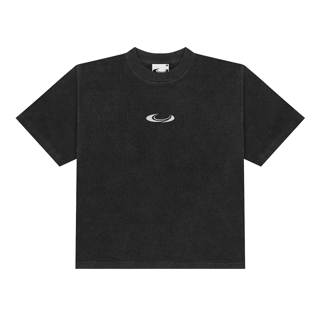 ULTIMATE.BKK UNCUT LOGO BOXY T-SHIRT FADE BLACK