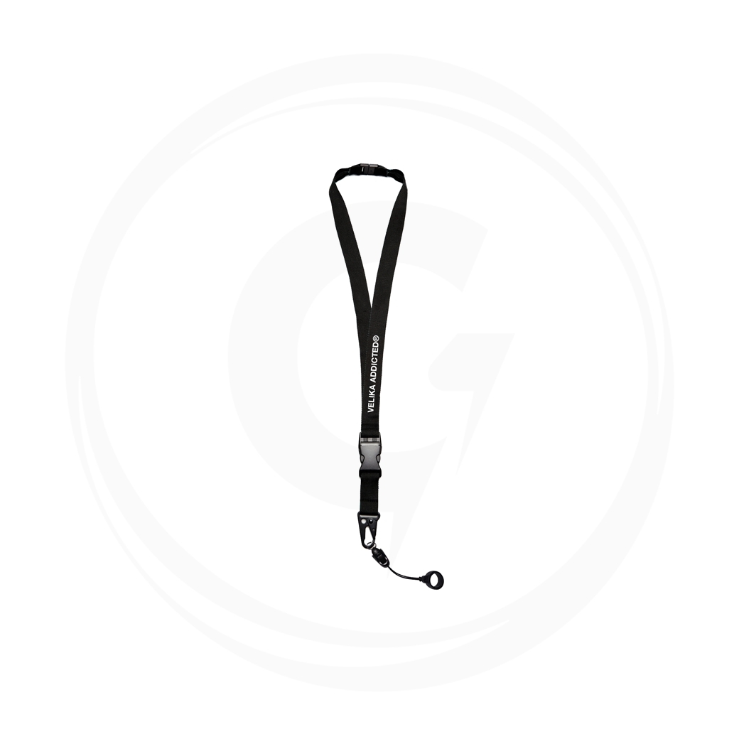 VELIKA LOGO LANYARD BLACK