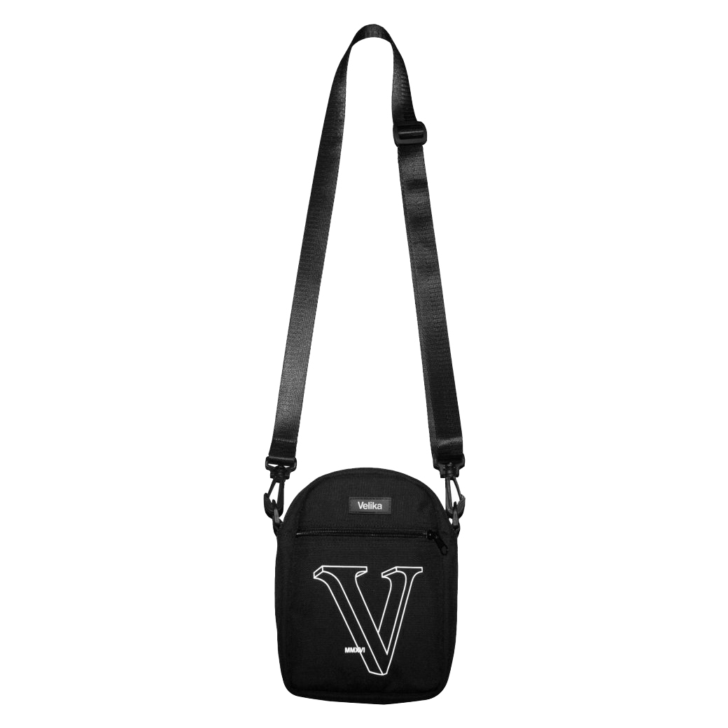 VELIKA SIGNATURE V SHOULDER BAG BLACK