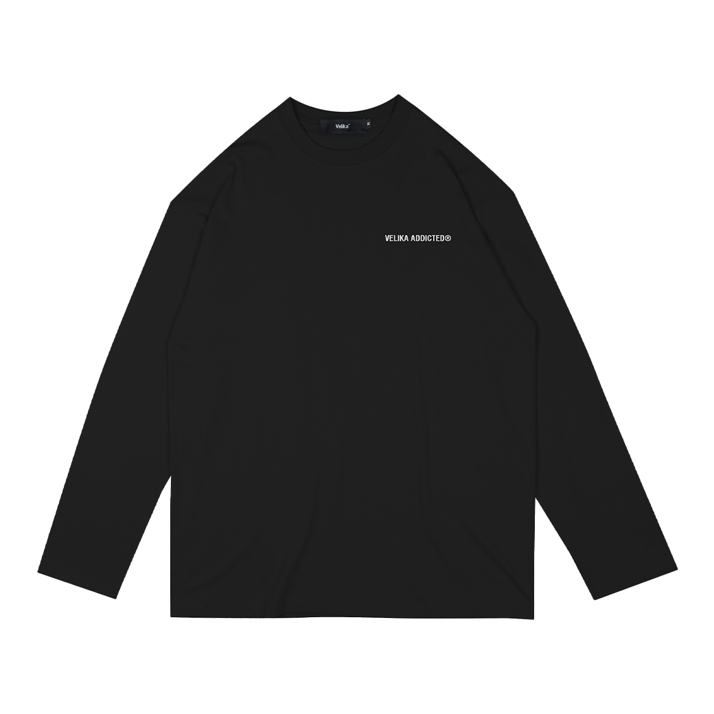 VELIKA LOGO LONG SLEEVE T-SHIRT BLACK