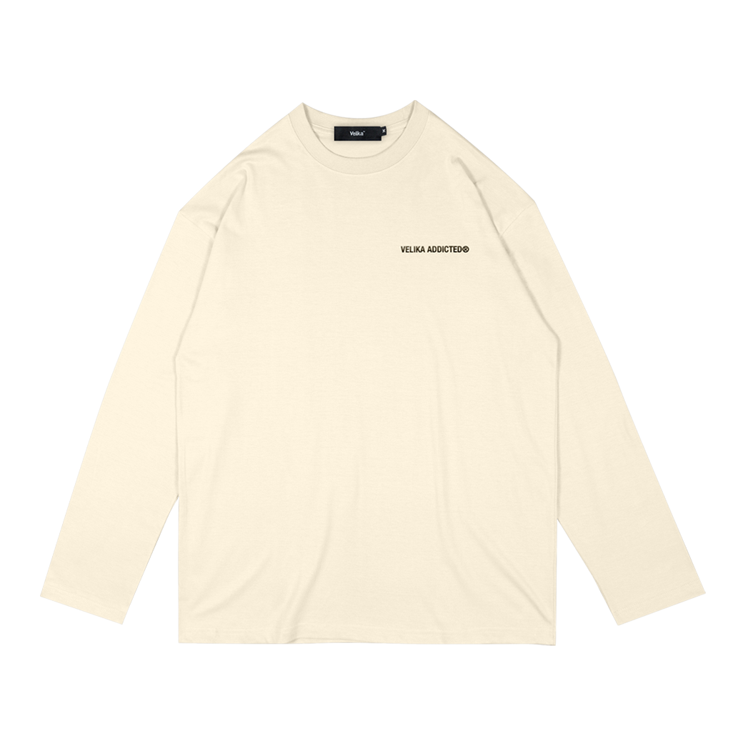 VELIKA LOGO LONG SLEEVE T-SHIRT IVORY