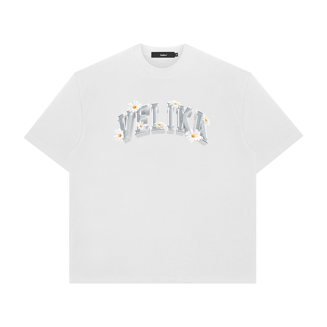 VELIKA DAISY OVERSIZED T-SHIRT WHITE