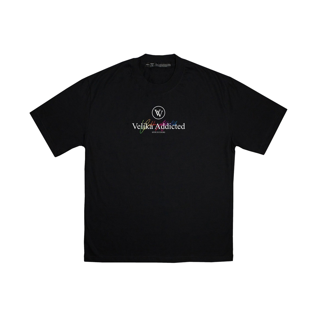 VELIKA GRADIENT OVERSIZED T-SHIRT BLACK