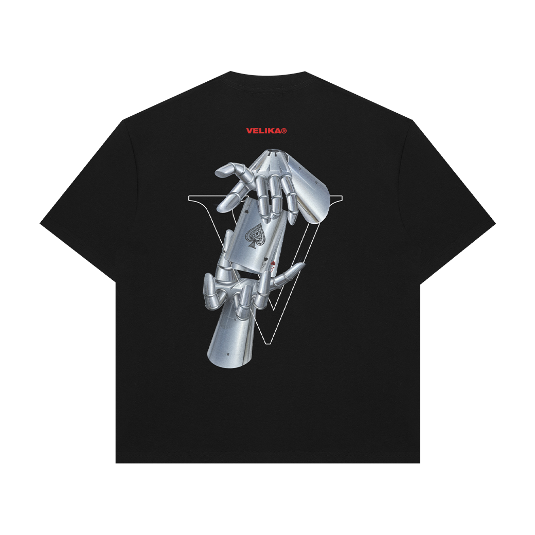 VELIKA POCKET ACES OVERSIZED T-SHIRT BLACK