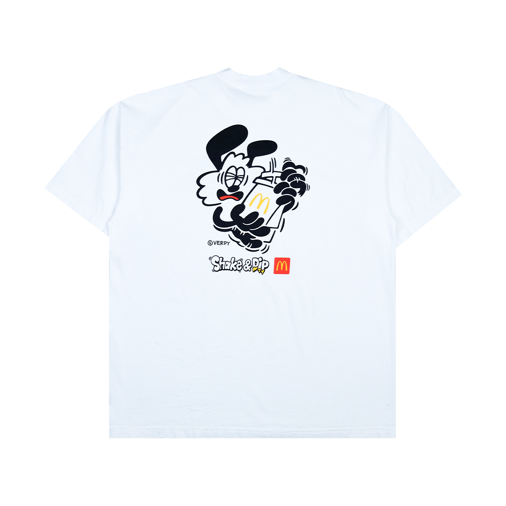 VERDY X MCDONALDS SHAKE & DIP T-SHIRT WHITE