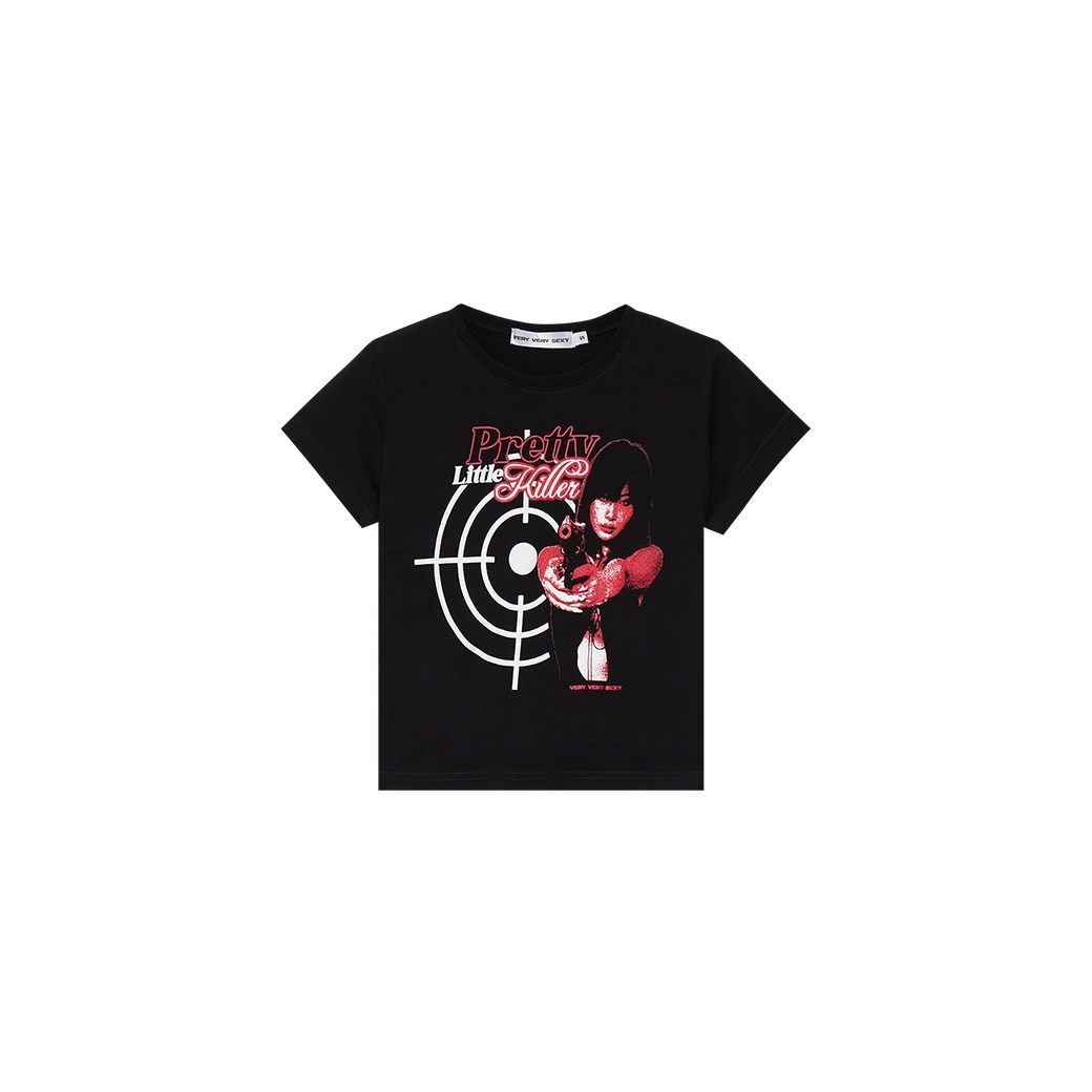 VERY VERY SEXY PRETTY LITTER KILLER BABY TEE BLACK