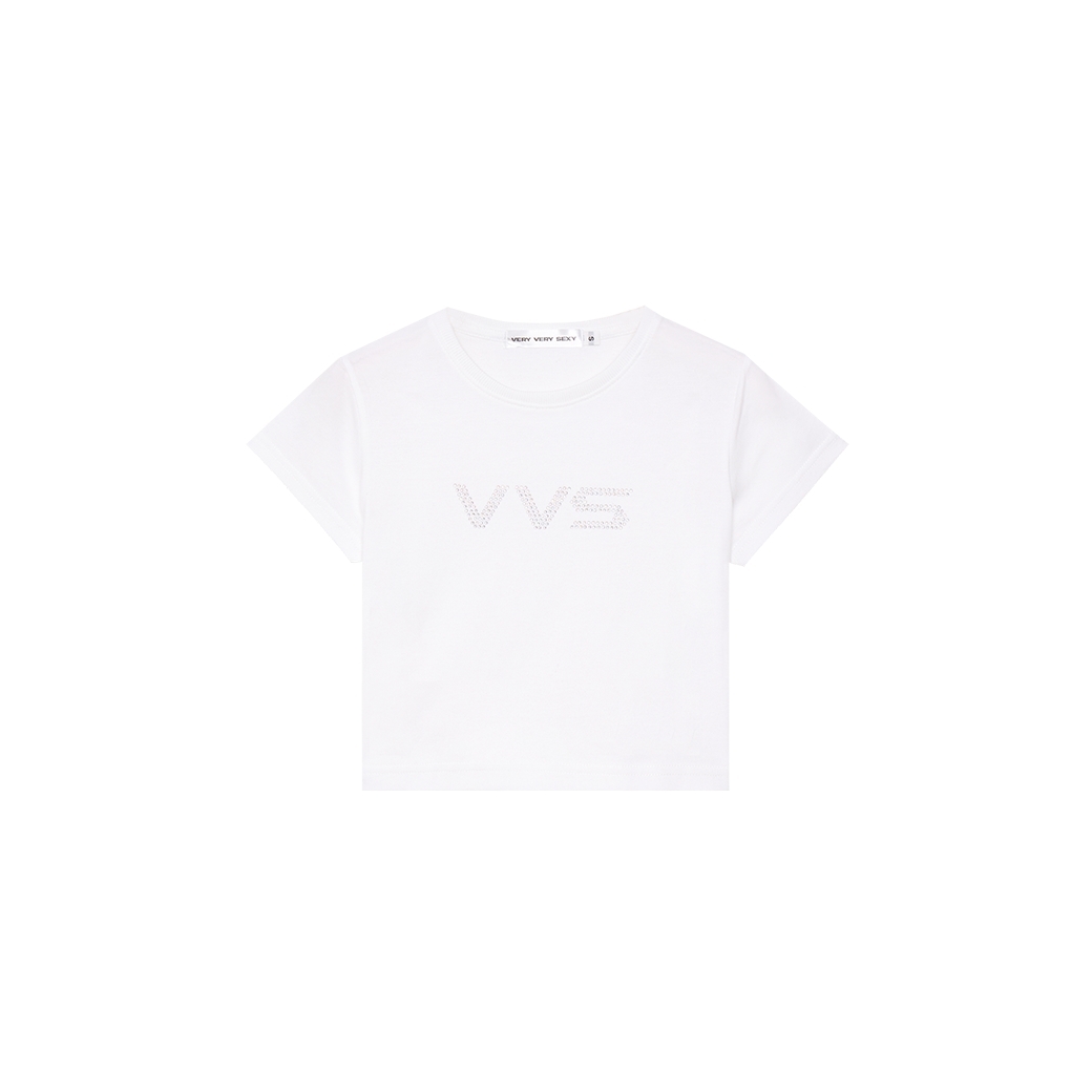 VERY VERY SEXY VVS DIMOND BABY TEE WHITE