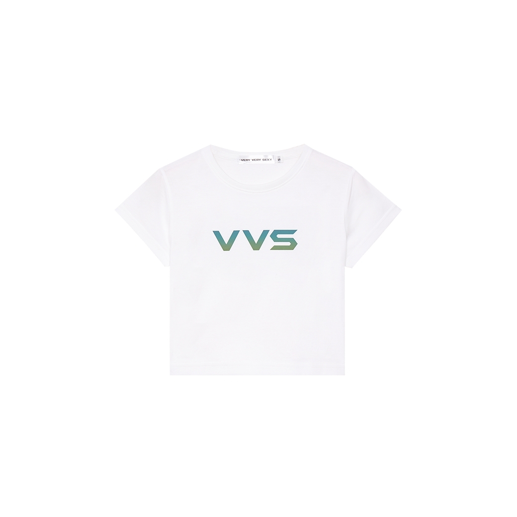 VERY VERY SEXY VVS REFLEX HOLOGRAM BABY TEE WHITE