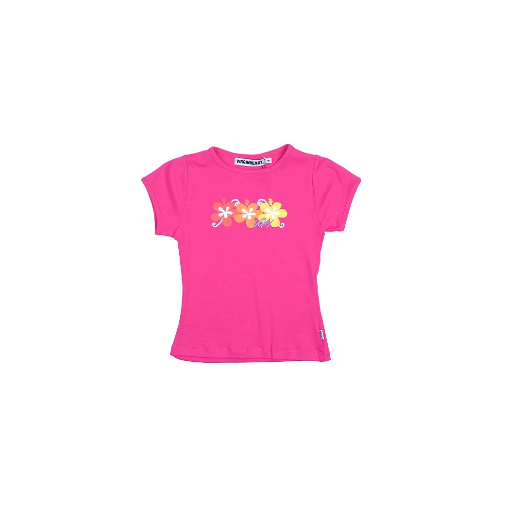 V.G.H SUMMER BIG FLOWER BABY T-SHIRT PINK