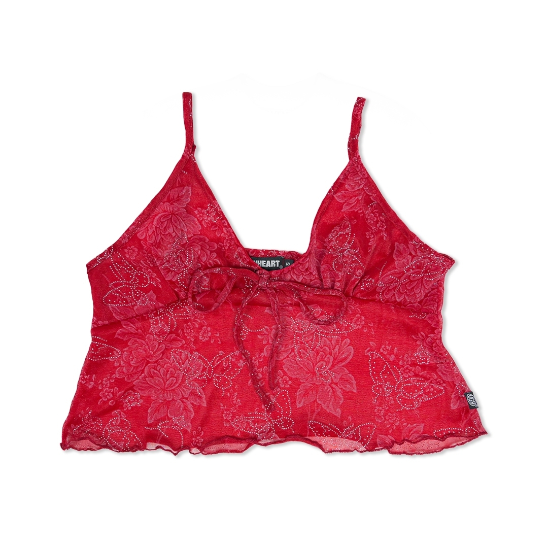 V.G.H BUTTERFLY SEE THROUGH CAMISLOE RED