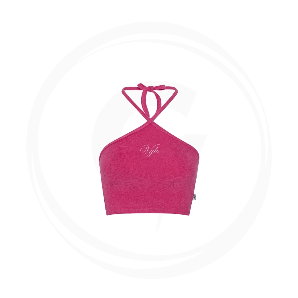 V.G.H TERRY HALTER TOP PINK