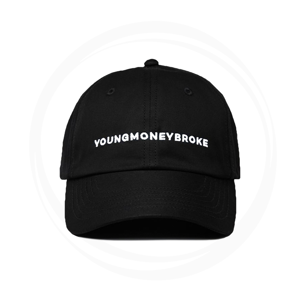 YOUNGMONEYBROKE BASEBALL CAP BLACK