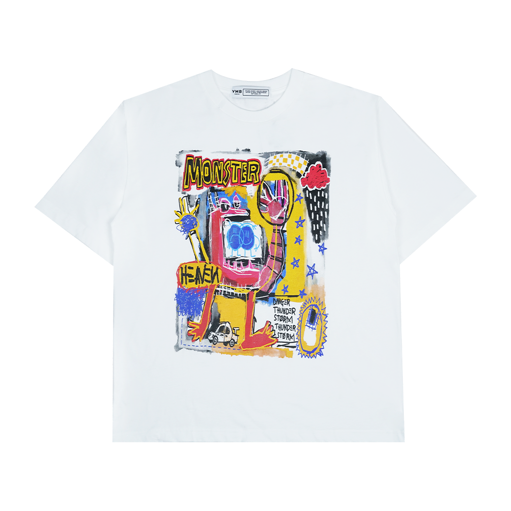 YMBTH MONSTER THUDER T-SHIRT WHITE