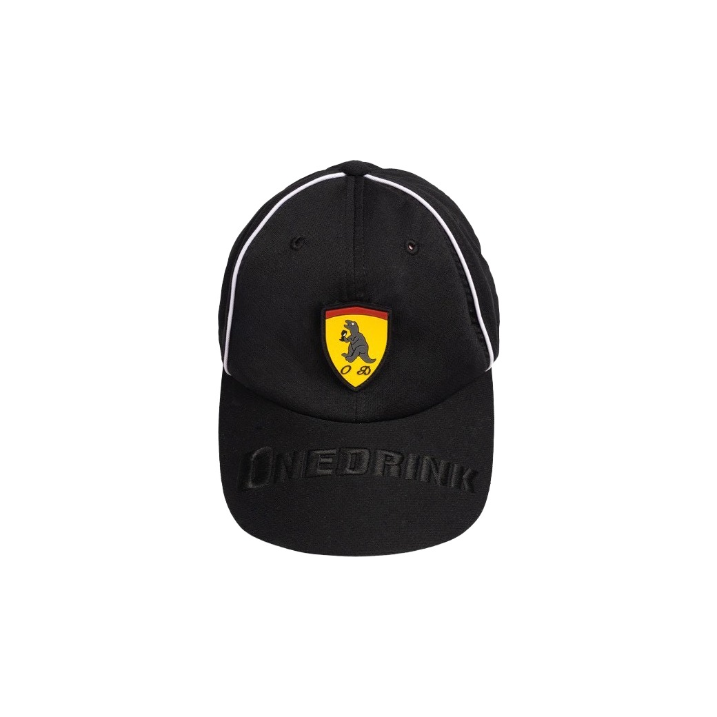 ONE DRINK AND WE GO HOME RACING TEAM CAP BLACK