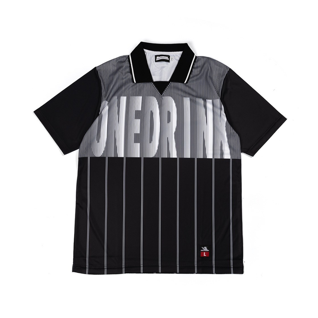 ONE DRINK AND WE GO HOME JERSEY STRIPED BLACK