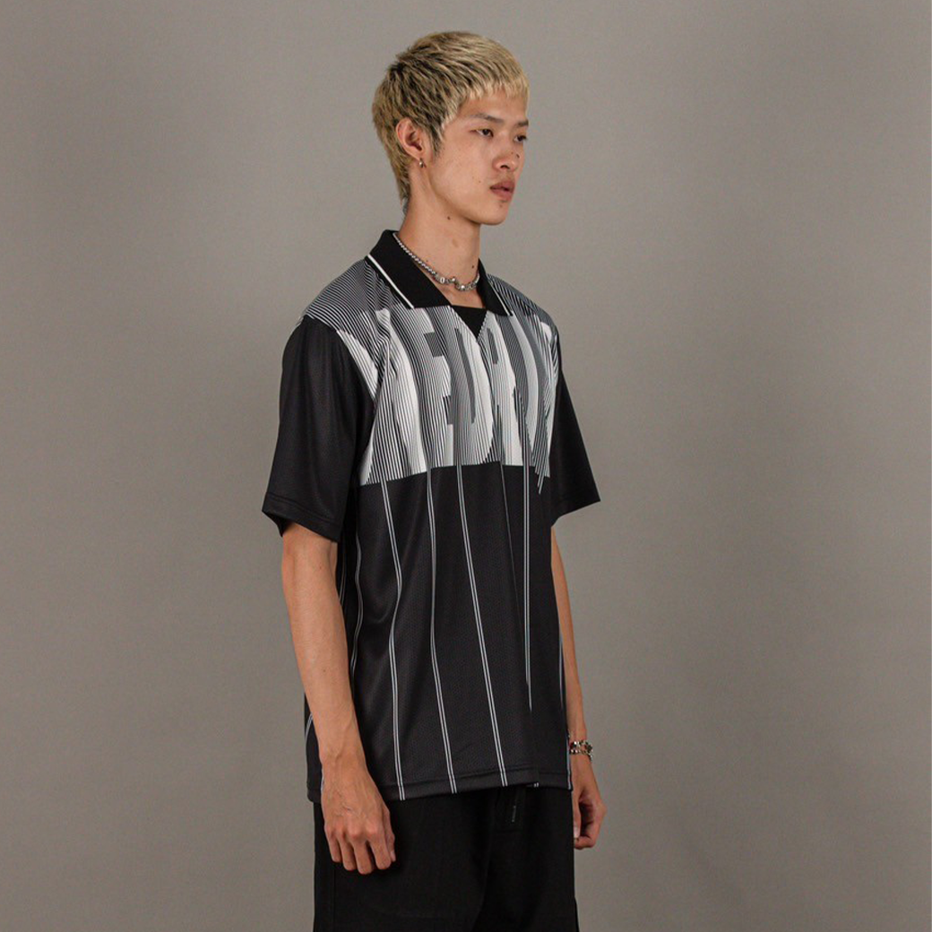 ONE DRINK AND WE GO HOME JERSEY STRIPED BLACK