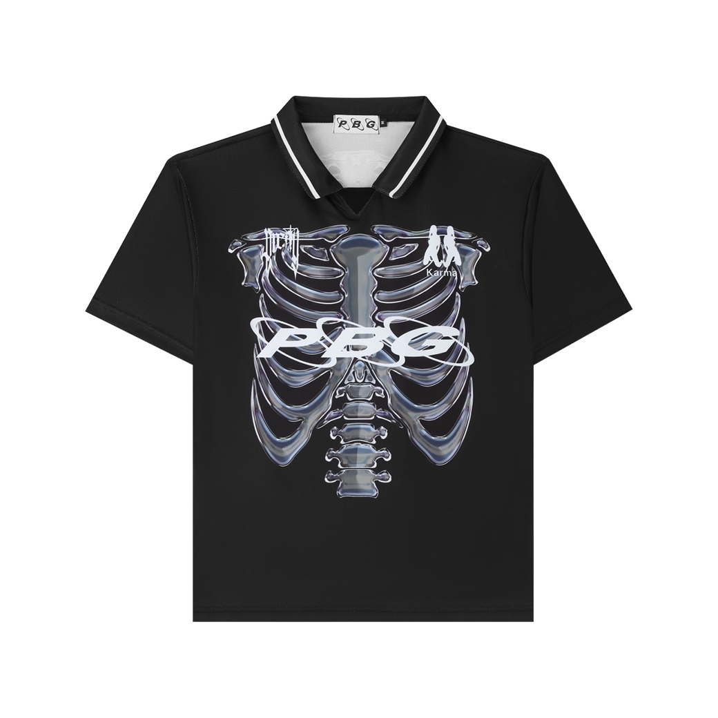 PRETTYBOYGEAR CHROME SKELETON JERSEY BLACK